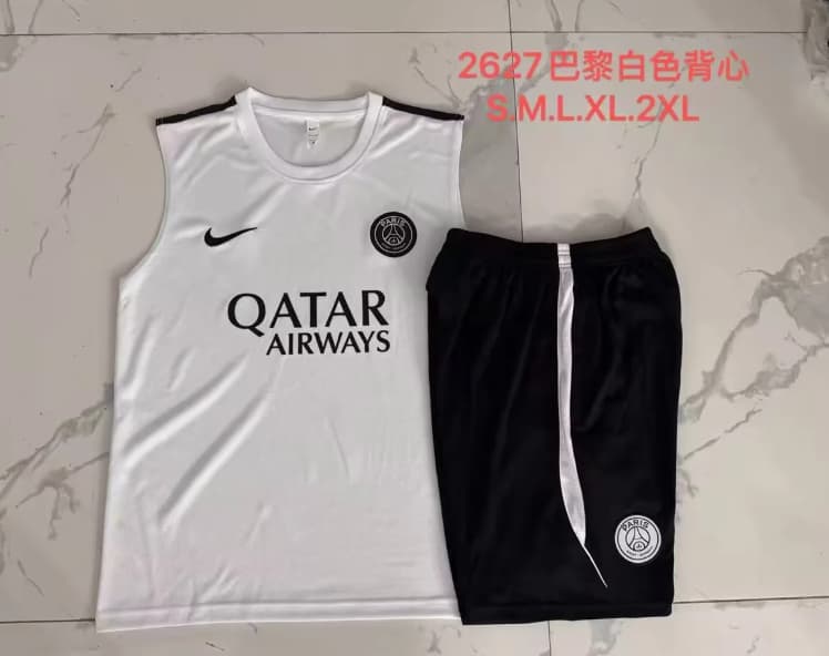 AAA Quality Paris St German 26/27 White Soccer Training Sets