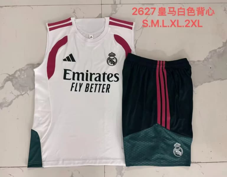 AAA Quality Real Madrid 26/27 White Soccer Training Sets AAA Quality Real Madrid 26/27 White Soccer Training Sets