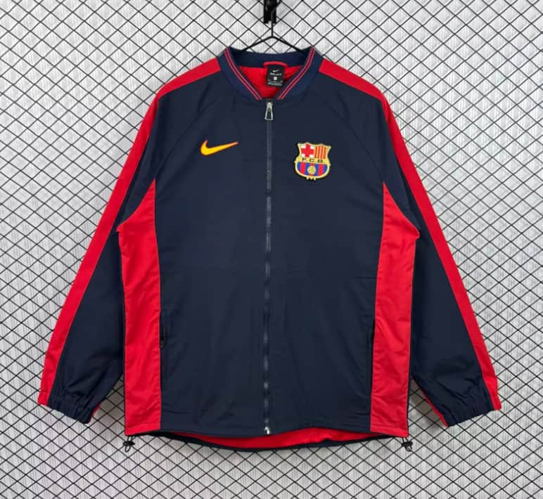 AAA Quality Barcelona 26/27 Dark Blue Soccer Windbreaker AAA Quality Barcelona 26/27 Dark Blue Soccer Windbreaker