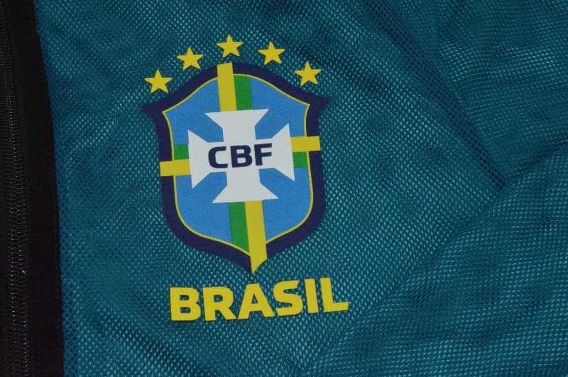 AAA Quality Brazil 2026 Blue Soccer Windbreaker 02