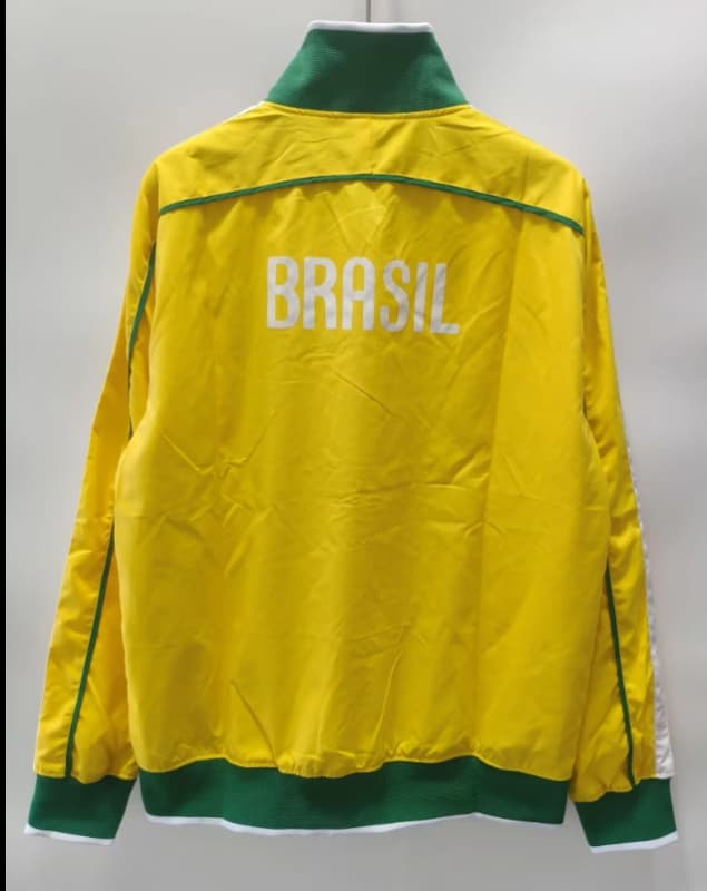 AAA Quality Brazil 2026 Yellow Soccer Windbreaker