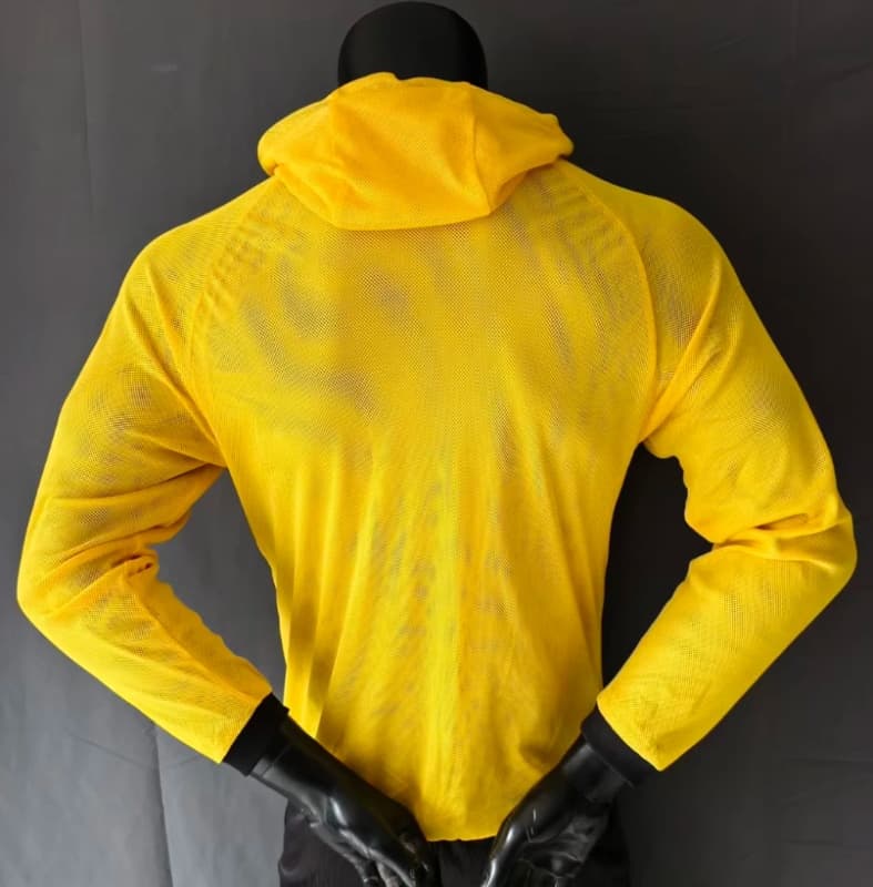 AAA Quality Brazil 2026 Yellow Soccer Windbreaker 02