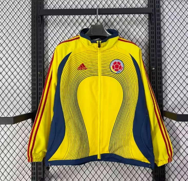 AAA Quality Colombia 2026 Yellow Soccer Windbreaker