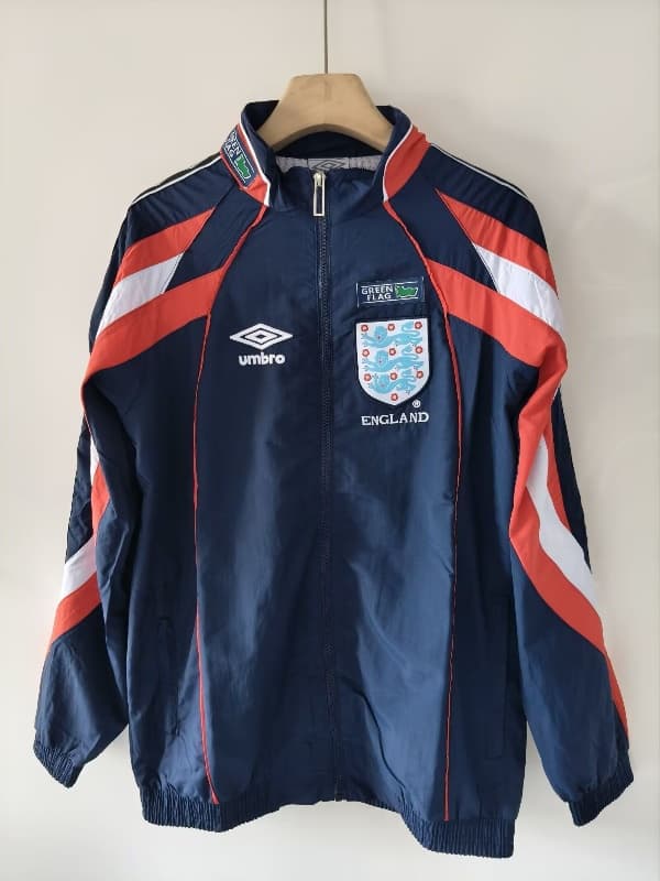 AAA Quality England 2026 Dark Blue Soccer Windbreaker