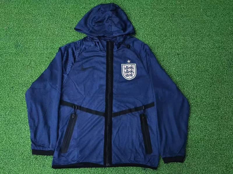 AAA Quality England 2026 Dark Blue Soccer Windbreaker 03