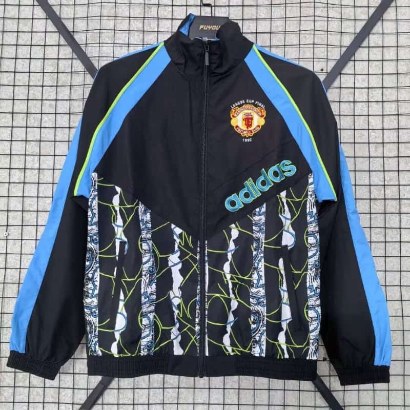 AAA Quality Manchester United 1990/92 Black Soccer Windbreaker AAA Quality Manchester United 1990/92 Black Soccer Windbreaker