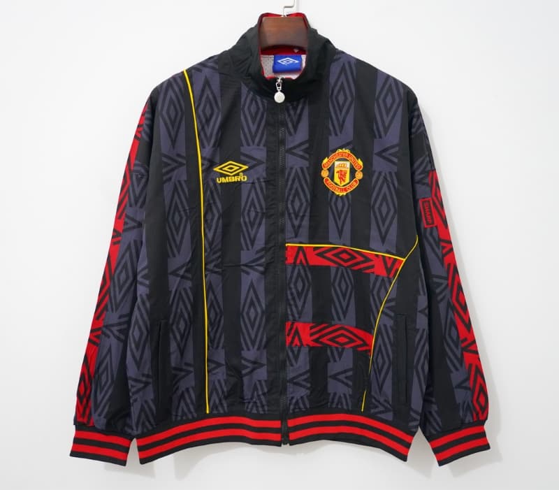AAA Quality Manchester United 1993/95 Black Soccer Windbreaker AAA Quality Manchester United 1993/95 Black Soccer Windbreaker