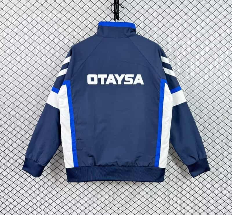 AAA Quality Real Madrid 1991/92 Dark Blue Soccer Windbreaker