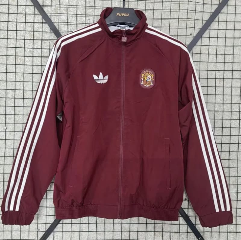 AAA Quality Spain 2026 Red Soccer Windbreaker 03