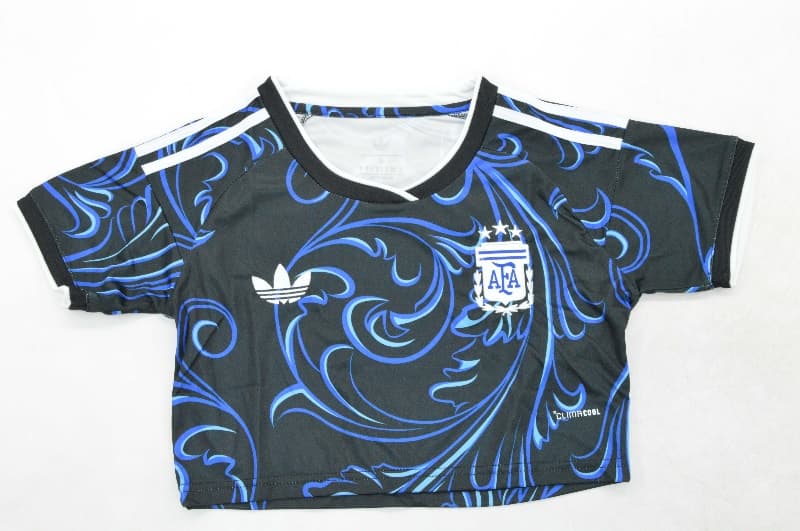 AAA Quality Argentina 2026 Away Women Cropped Soccer Jersey AAA Quality Argentina 2026 Away Women Cropped Soccer Jersey