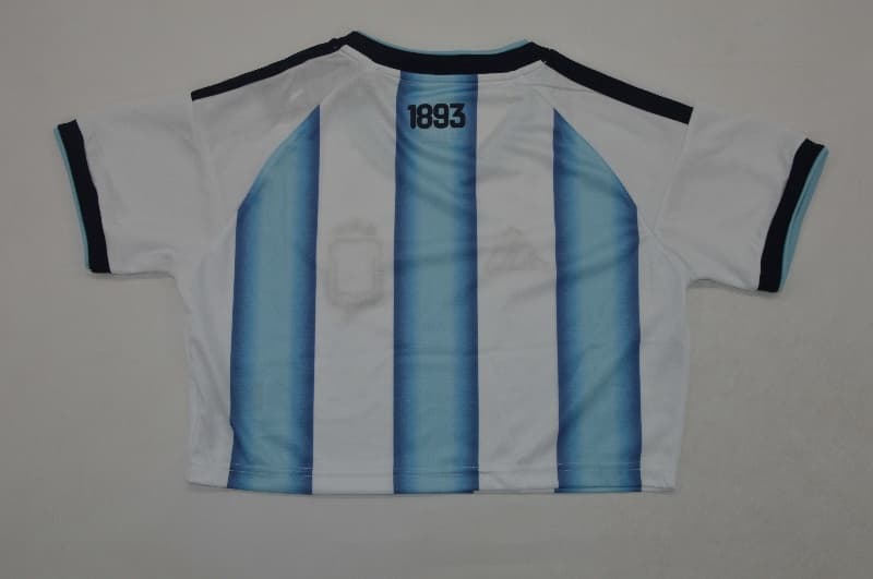 AAA Quality Argentina 2026 Home Women Cropped Soccer Jersey