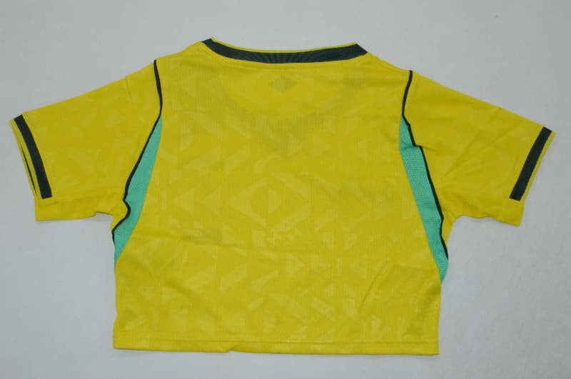 AAA Quality Brazil 2026 Home Women Cropped Soccer Jersey