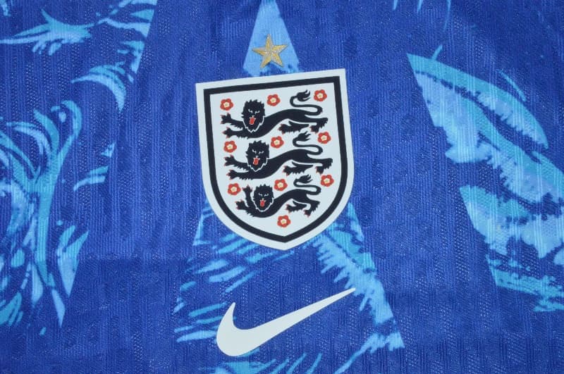AAA Quality England 2026 Goalkeeper Blue Soccer Jersey (Player)