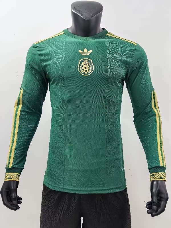 AAA Quality Mexico 2025 Gold Cup Green Long Sleeve Soccer Jersey (Player)