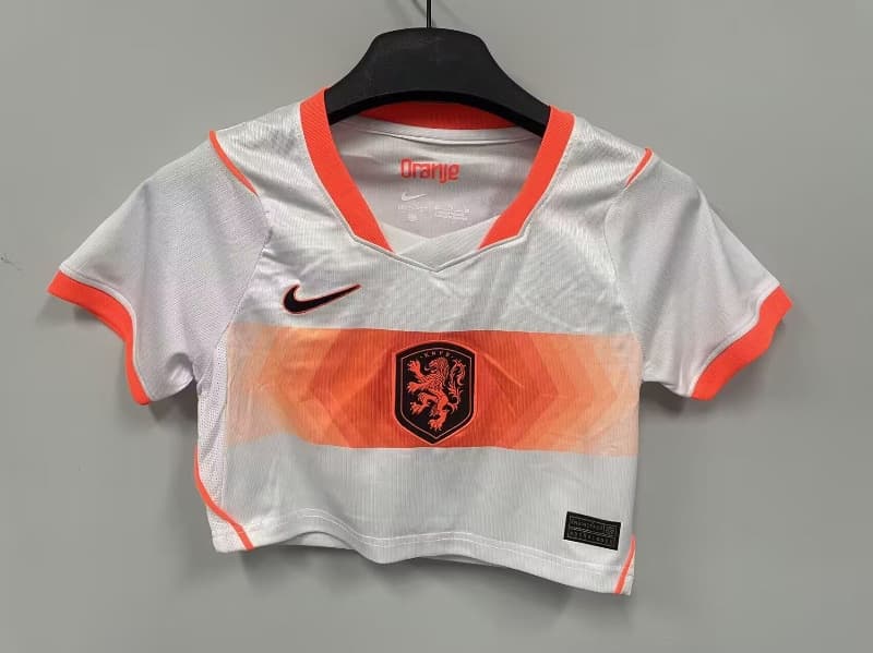 AAA Quality Netherlands 2026 Away Women Cropped Soccer Jersey