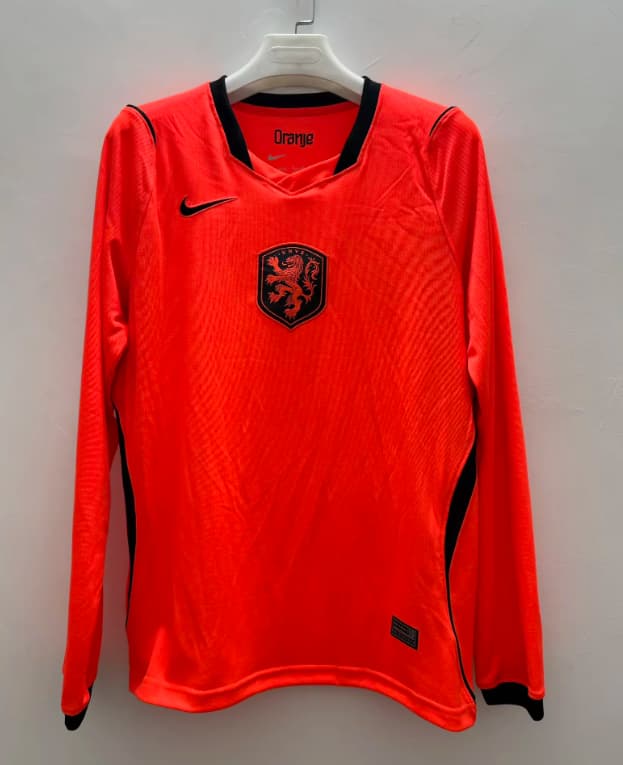 AAA Quality Netherlands 2026 Home Long Sleeve Soccer Jersey