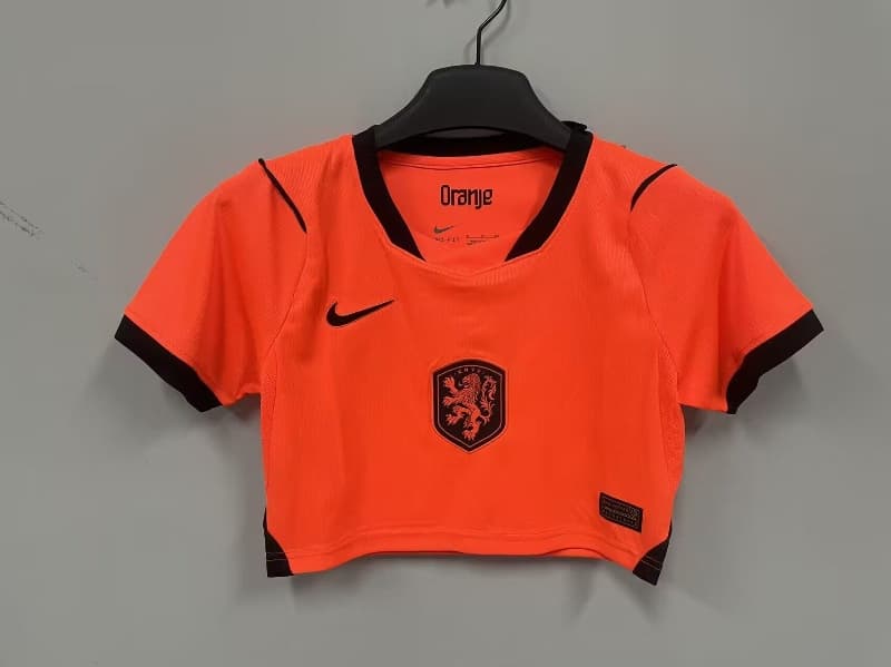AAA Quality Netherlands 2026 Home Women Cropped Soccer Jersey