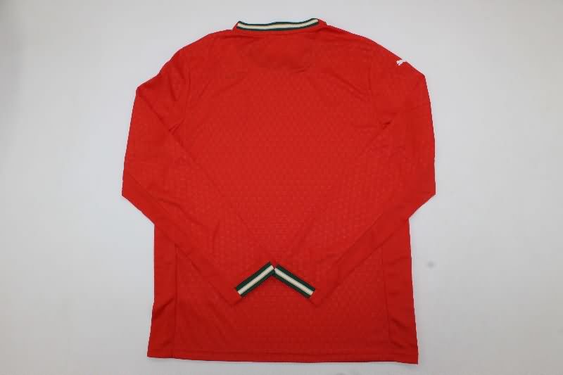 AAA Quality Portugal 2025 Home Long Sleeve Soccer Jersey