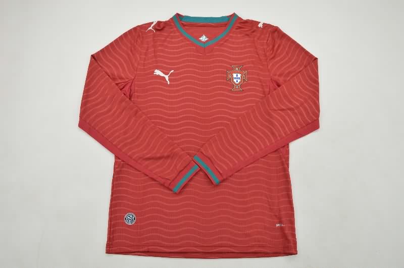 AAA Quality Portugal 2026 World Cup Home Long Sleeve Soccer Jersey