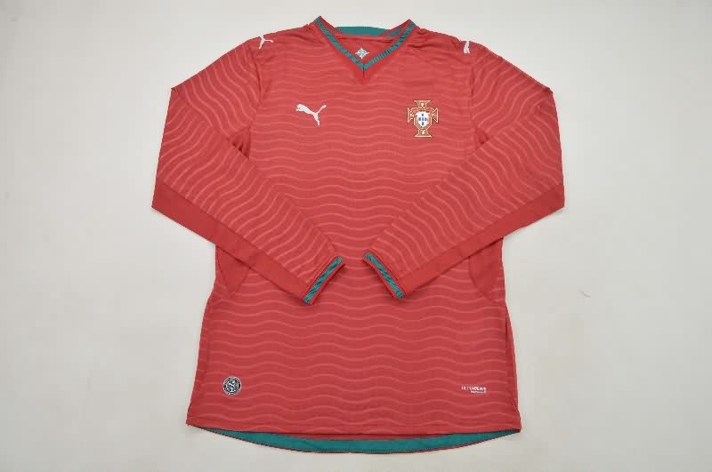 AAA Quality Portugal 2026 World Cup Home Long Sleeve Soccer Jersey (Player)