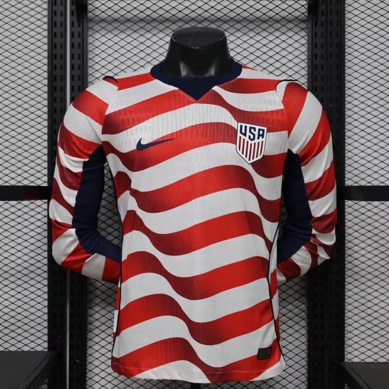 AAA Quality USA 2026 Home Long Sleeve Soccer Jersey (Player)