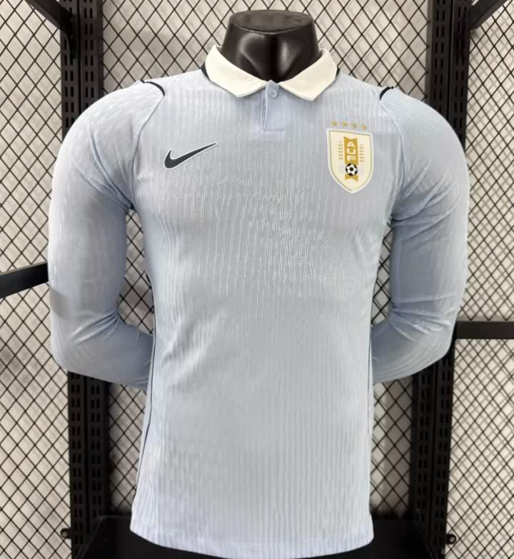 AAA Quality Uruguay 2026 World Cup Home Long Sleeve Soccer Jersey (Player)
