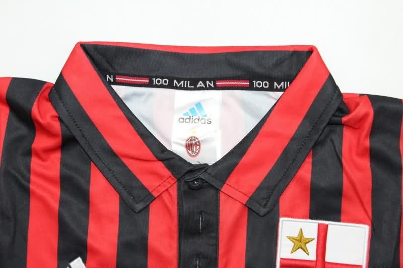 AC Milan Soccer Jersey Home Long Slevee Retro Replica 1999/00