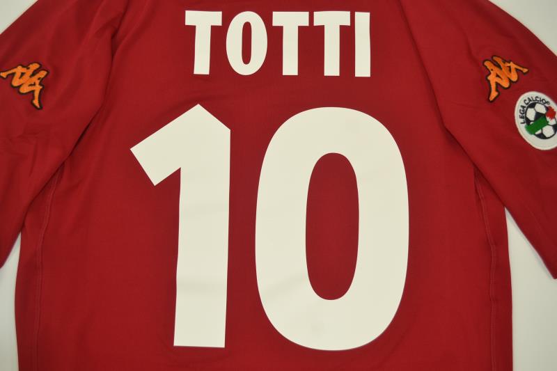 AS Roma Soccer Jersey Home Retro Replica 2000/01