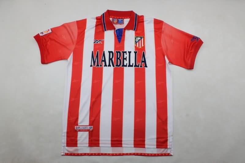 Atletico Madrid Soccer Jersey Home Retro Replica 1998/99