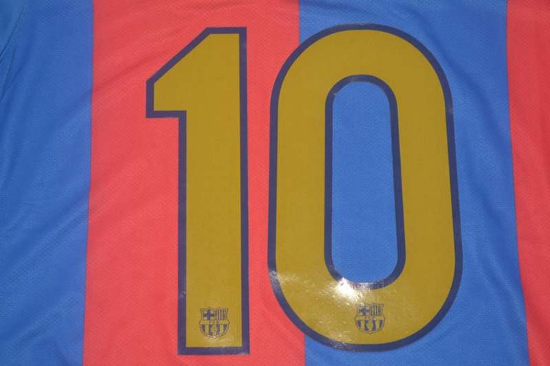 Barcelona Soccer Jersey Home Long Retro Replica 2006/07