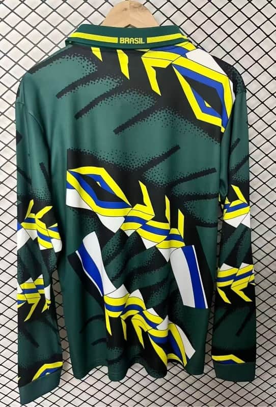 AAA Quality Brazil 1994 Goalkeeper Green Retro Long Soccer Jersey