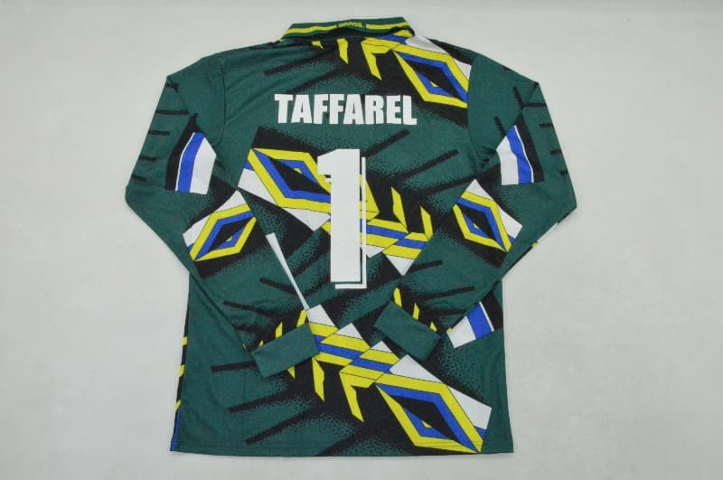 AAA Quality Brazil 1994 Goalkeeper Green Retro Long Soccer Jersey