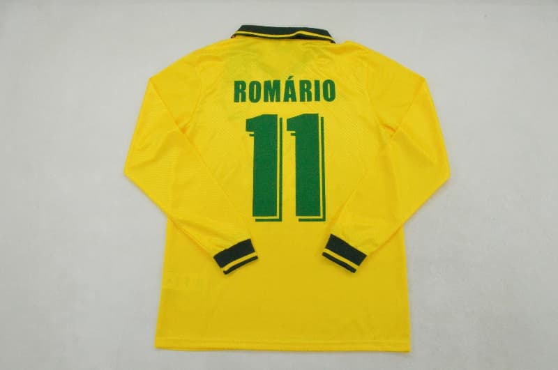 AAA Quality Brazil 1994 Home Retro Long Sleeve Soccer Jersey