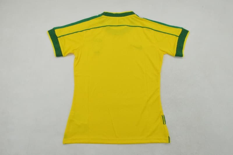 AAA Quality Brazil 1998 Home Retro Women Soccer Jersey