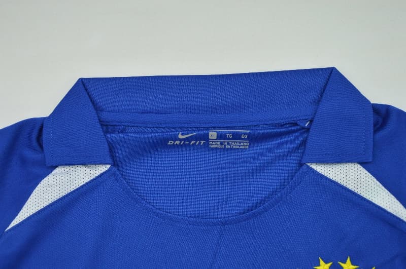 AAA Quality Brazil 2002 Away Long Sleeve Retro Soccer Jersey