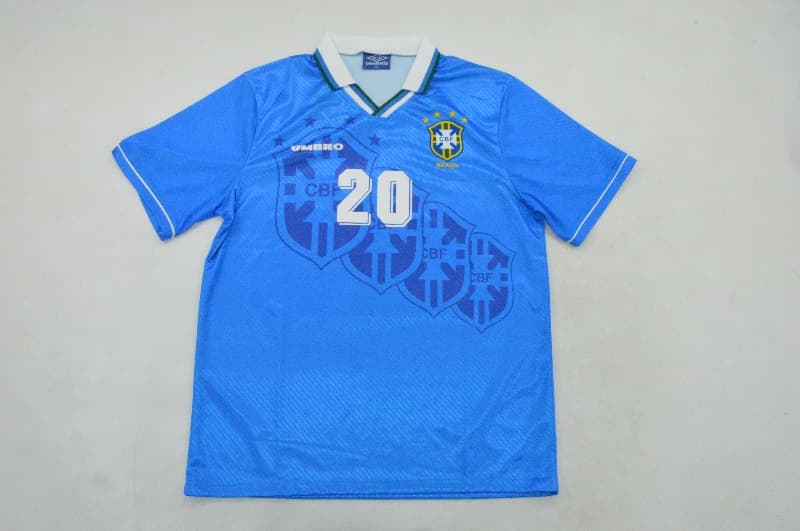 Brazil Soccer Jersey Away Retro Replica 1994/95