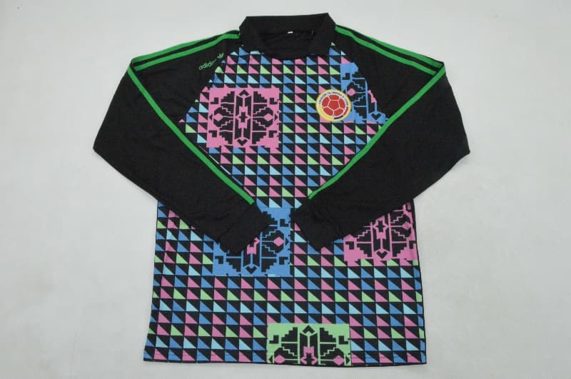 AAA Quality Colombia 1990 Goalkeeper Retro Long Sleeve Soccer Jersey