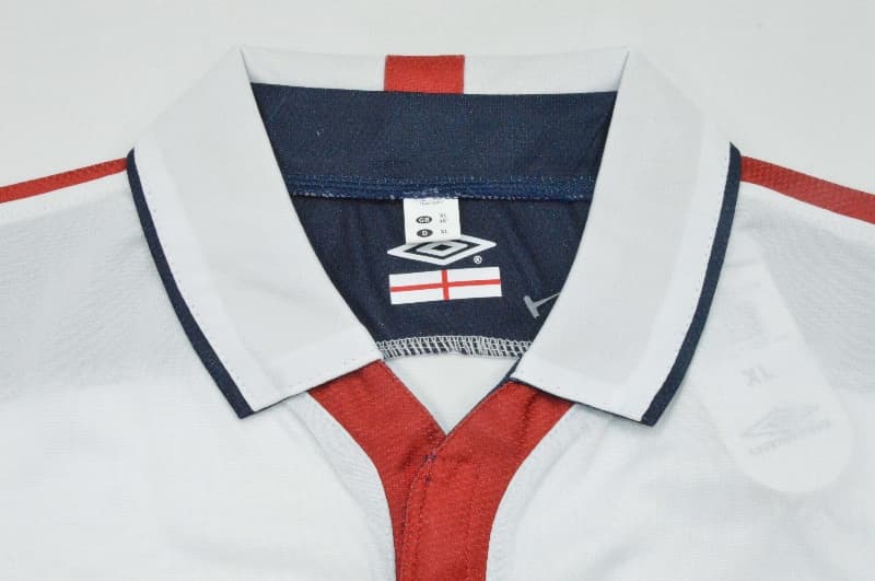 AAA Quality England 2004 Home Long Sleeve Retro Soccer Jersey