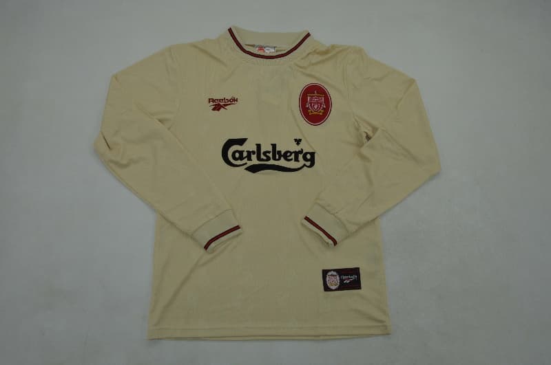 Liverpool Soccer Jersey Away Long Sleeve Retro Replica 1996/97