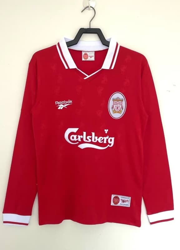 AAA Quality Liverpool 1996/98 Home Long Sleeve Retro Soccer Jersey