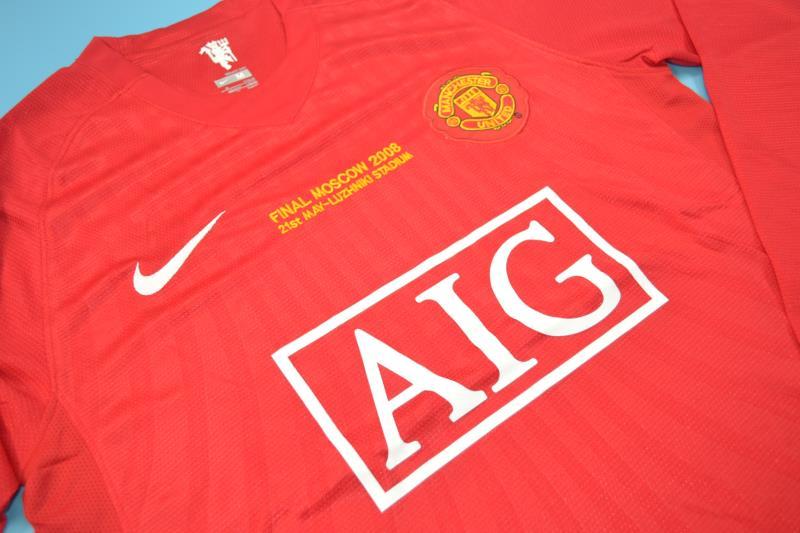 Manchester United Soccer Jersey Home Final Long Jersey Replica 2007/08