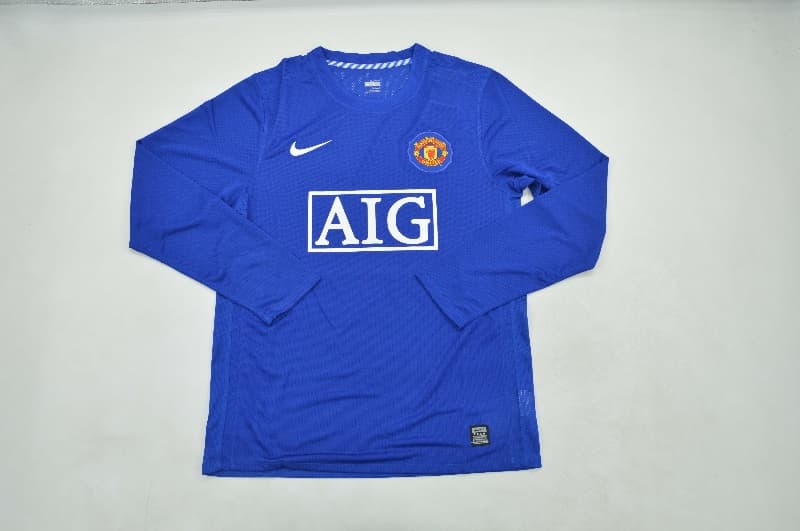 AAA Quality Manchester United 2008/09 Third Long Sleeve Retro Soccer Jersey(Player)