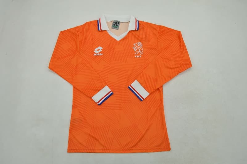 AAA Quality Netherlands 1991/93 Home Retro Long Sleeve Soccer Jersey