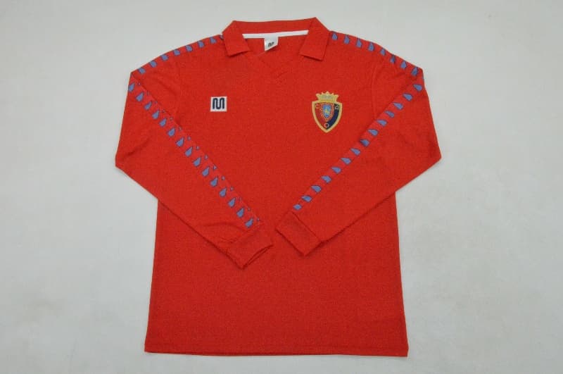 AAA Quality Osasuna 1983/84 Home Retro Long Sleeve Soccer Jersey
