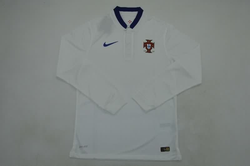 AAA Quality Portugal 2014 Away Retro Long Sleeve Soccer Jersey (Player)