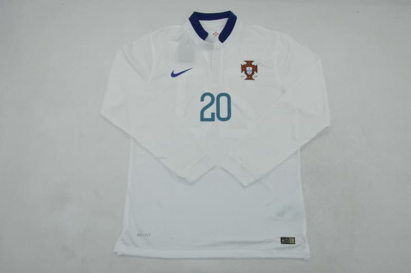 AAA Quality Portugal 2014 Away Retro Long Sleeve Soccer Jersey (Player)