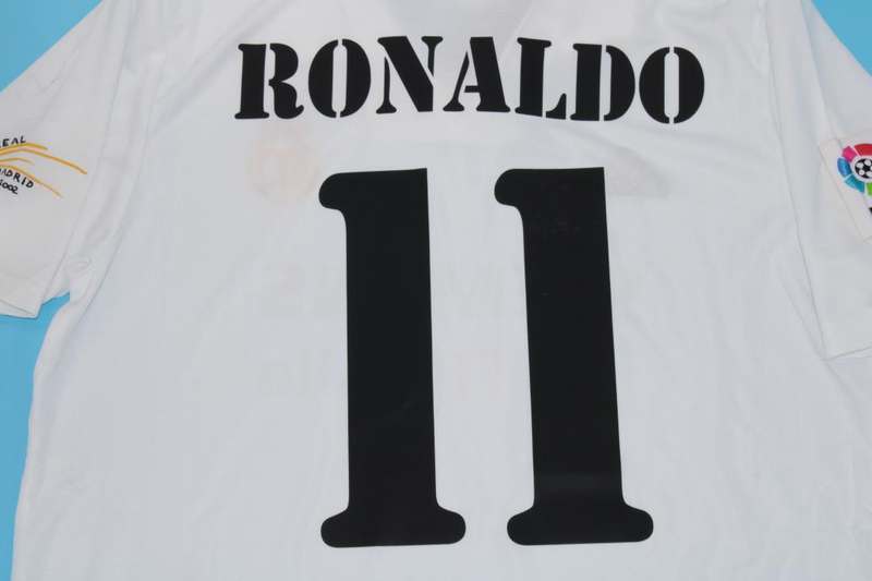 Real Madrid Soccer Jersey Home Retro Replica 2002/03