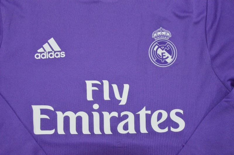 Real Madrid Soccer Jersey Away Long Retro (Player) 2016/17