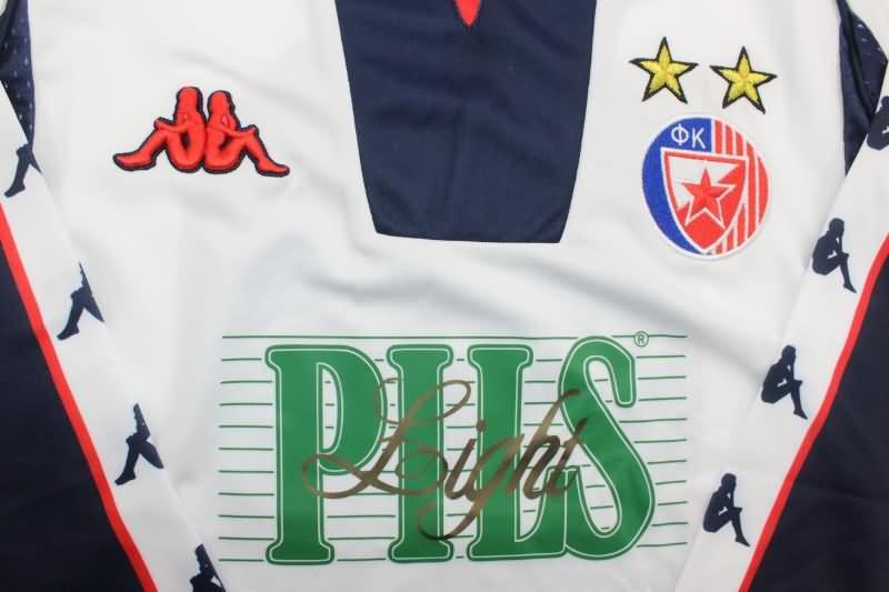 Red Star Belgrade Soccer Jersey Away Long Sleeve Retro Replica 1990/91