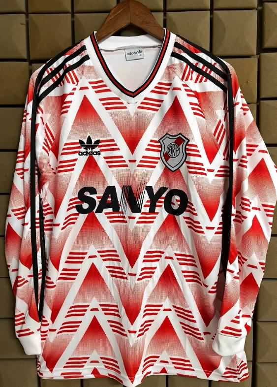 AAA Quality River Plate 1992/93 Away Long Sleeve Retro Soccer Jersey